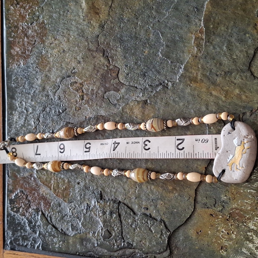Stunning Handcrafted Stone & Bead Necklace Set - Picture 9 of 10